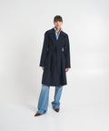 Cappotto in lana vergine 'Tigre' #blu