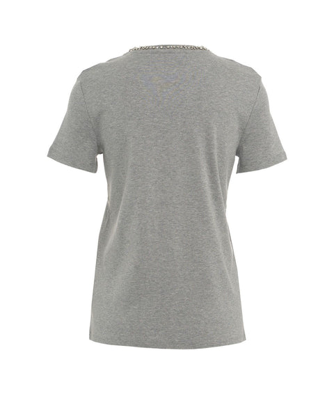 Maglietta con strass #grigio