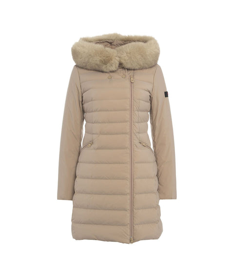 Piumino lungo Seriola 'ML 04 Fur' #beige