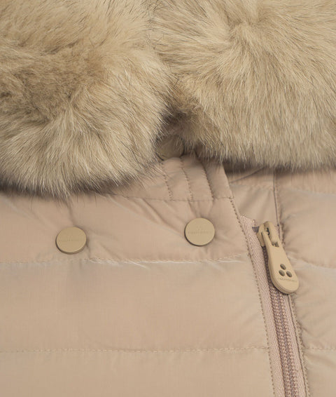 Piumino lungo Seriola 'ML 04 Fur' #beige