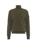 Maglione dolcevita in velluto #verde