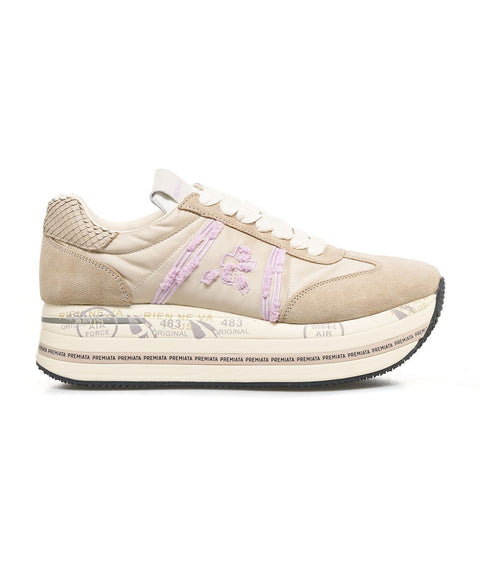 Sneakers con plateau 'Beth' #beige