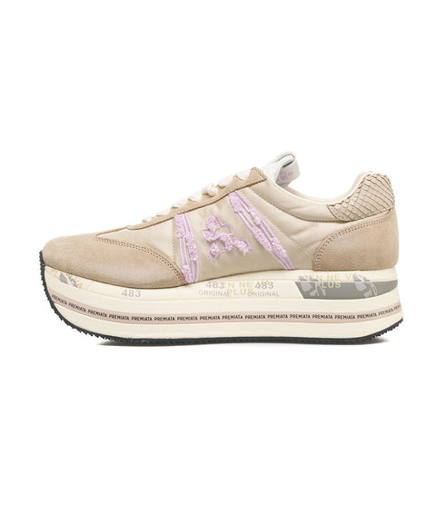 Sneakers con plateau 'Beth' #beige