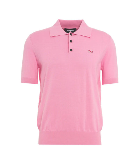 Polo in maglia #rosa