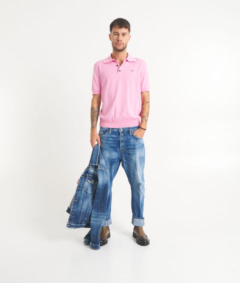 Polo in maglia #rosa