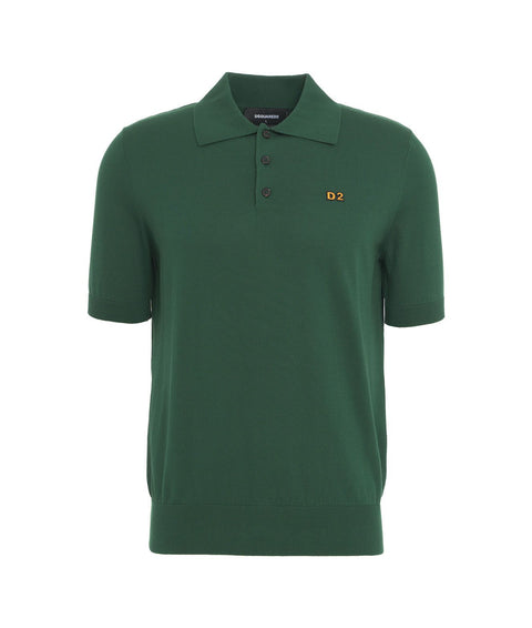 Polo in maglia #verde