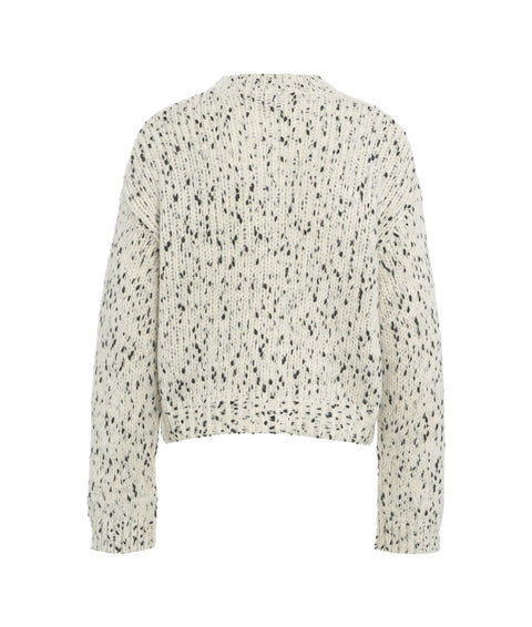 Cardigan a maglia grossa 'Cat' #bianco