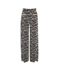 Pantaloni a gamba larga in animalier 'Naima' #nero