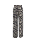 Pantaloni a gamba larga in animalier 'Naima' #nero