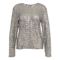 Top in mesh con paillettes 'Jasmin' #argento