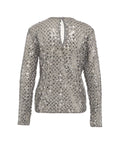 Top in mesh con paillettes 'Jasmin' #argento