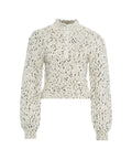 Maglione in maglia con zip 'Chesa' #bianco