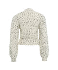 Maglione in maglia con zip 'Chesa' #bianco