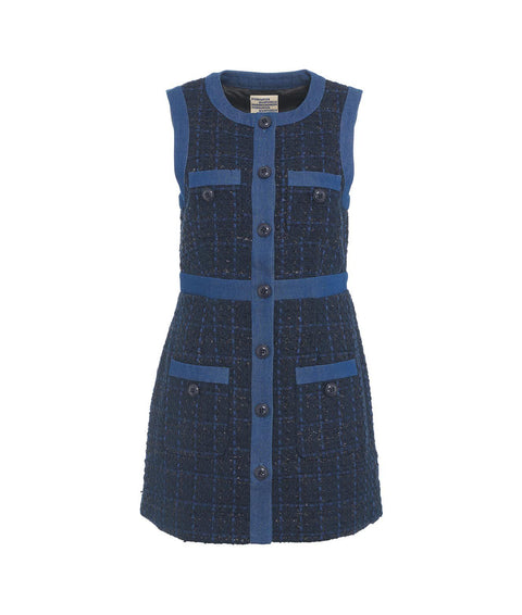 Abito mini in boucle 'Abeer' #blu