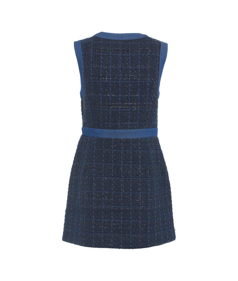 Abito mini in boucle 'Abeer' #blu