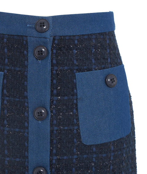 Minigonna in boucle 'Salme' #blu