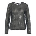 Top in mesh con paillettes 'Jasmin' #nero