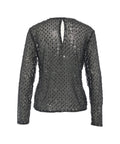 Top in mesh con paillettes 'Jasmin' #nero