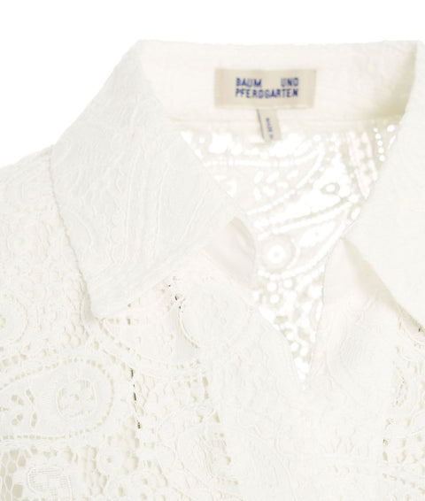 Camicetta in pizzo a paisley “Maluca' #bianco