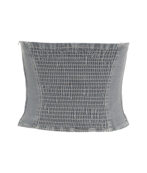 Corsetto in denim 'Maoki' #grigio