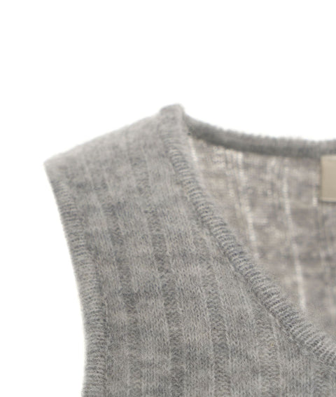 Top in maglia 'Chaia' #grigio