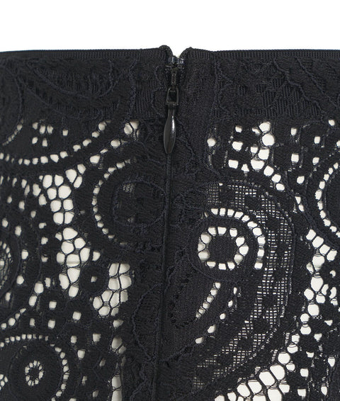 Pantaloni in pizzo paisley #nero