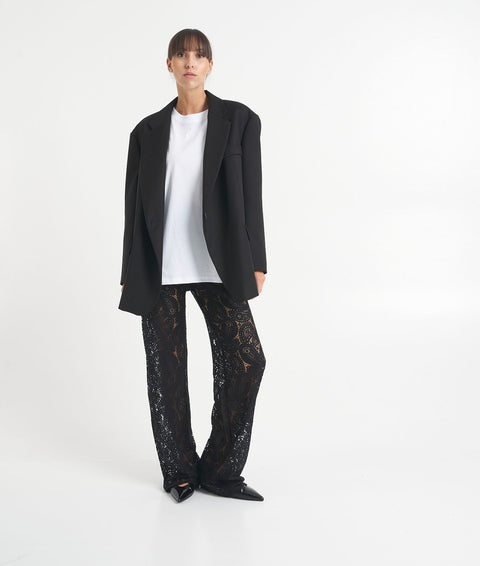 Pantaloni in pizzo paisley #nero