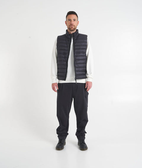 Gilet in piuma d'oca trapuntato #nero