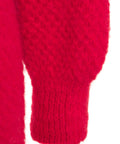 Cardigan in maglia di alpaca #rosso