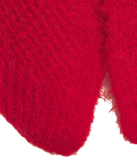 Cardigan in maglia di alpaca #rosso