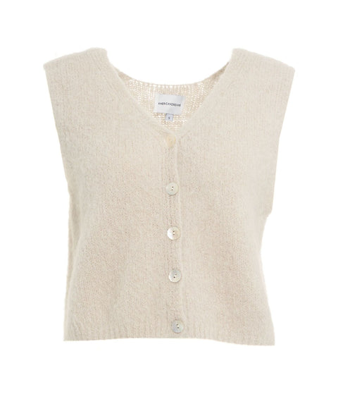 Gilet in maglia di misto lana #grigio