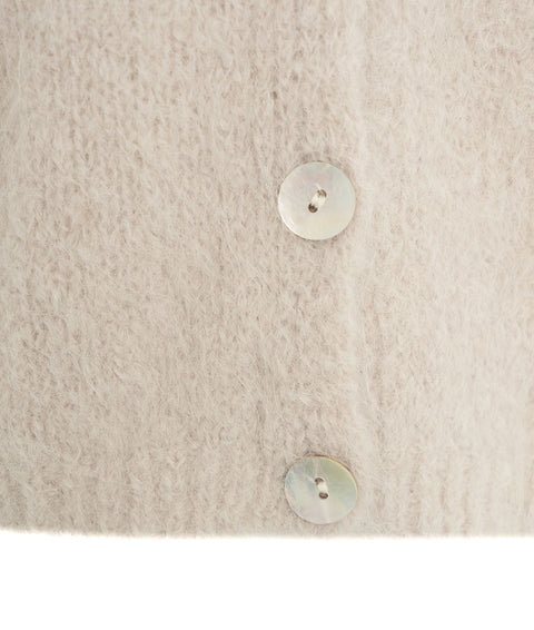 Gilet in maglia di misto lana #grigio