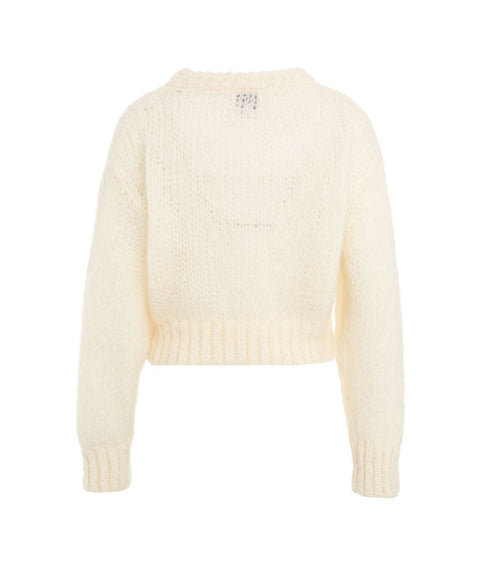 Maglione in Alpaca 'Leonnie' #bianco