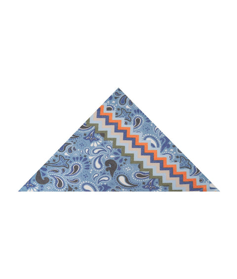 Sciarpa triangolare con motivo paisley #blu