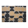 Sciarpa jacquard con motivo Bauhaus intrecciato #marrone