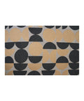 Sciarpa jacquard con motivo Bauhaus intrecciato #marrone