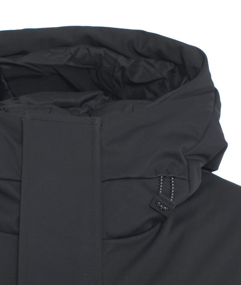 Parka in softshell 'Airoya' #nero