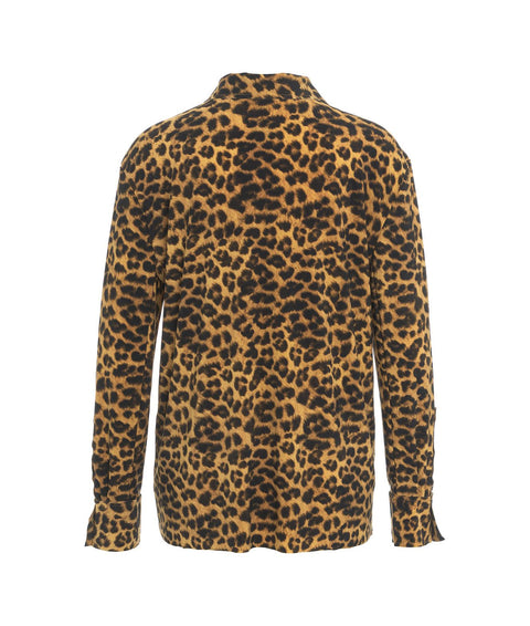 Camicetta con stampa animalier #marrone