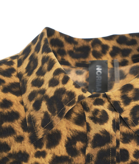 Camicetta con stampa animalier #marrone