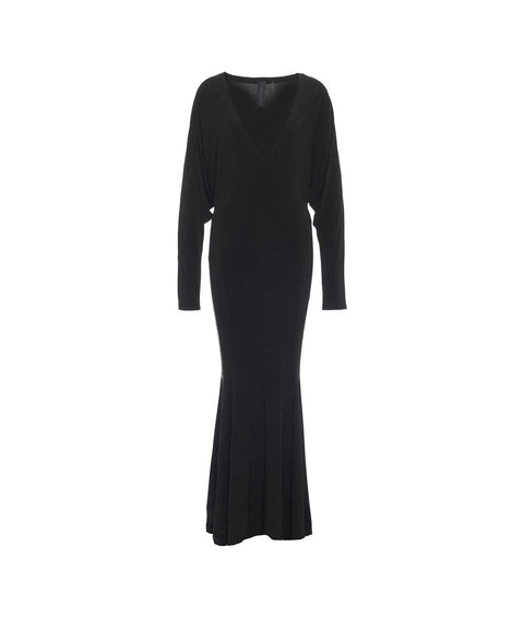 Abito maxi fit and flare #nero