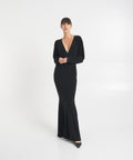 Abito maxi fit and flare #nero