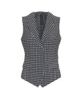 Gilet stretch con revers #nero