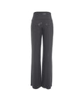 Pantalone wide leg con finitura glossy #grigio