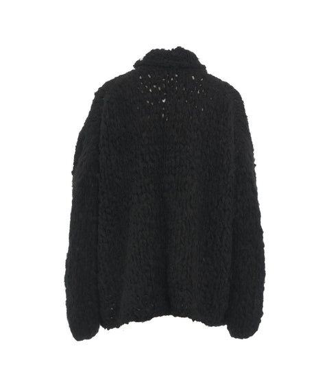 Cardigan in alpaca 'Fjalga' #nero