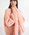 Cardigan in alpaca 'Fjalga' #pink