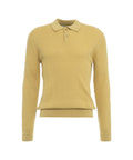 Maglione in lana vergine con collo a polo #giallo