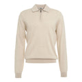 Maglia a maniche lunghe in lana vergine #beige