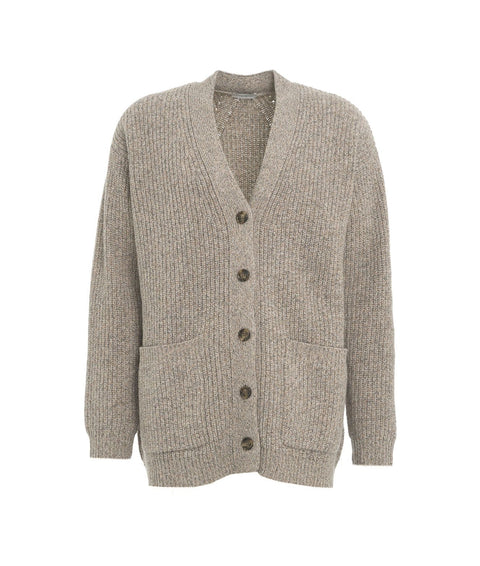 Cardigan in maglia #grigio