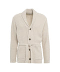 Cardigan con collo a scialle #beige