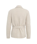 Cardigan con collo a scialle #beige